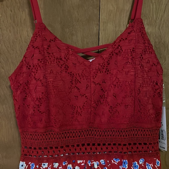 No Boundaries. Red Maxi Romper. Brand new with tags! Medium 7-9 - Picture 2 of 4